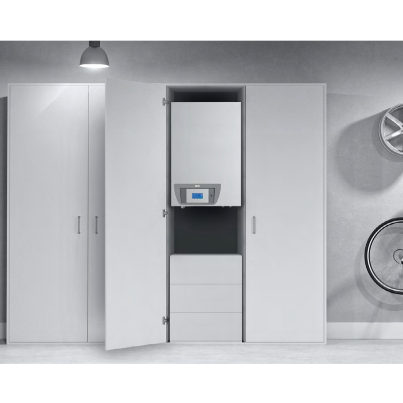 Ahorro energético y solución sostenible  La BAXI PLATINUM BC iMAX 27 TR utiliza energía renovable del aire para generar climatización y ACS, reduciendo significativamente el consumo eléctrico y las emisiones. Su tecnología inverter, junto con los sistemas de regulación inteligente, permite optimizar cada ciclo de funcionamiento, ofreciendo una solución eficiente, sostenible y alineada con las nuevas normativas energéticas.